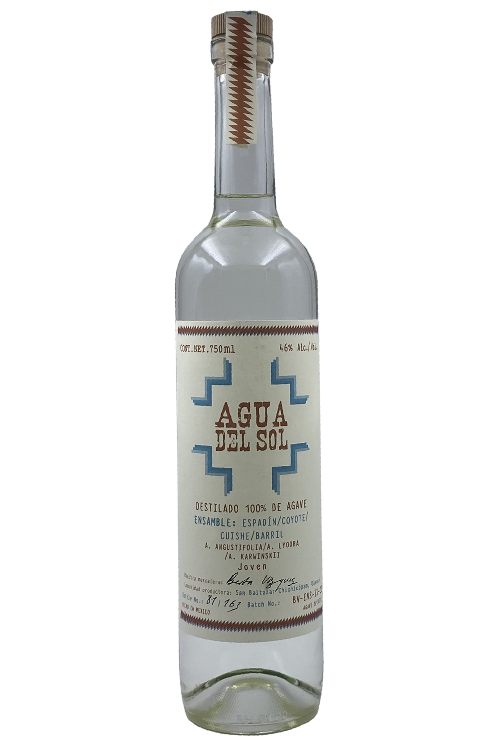Agua Del Sol - Ensamble of Espadin, Coyote, Cuishe, Barril